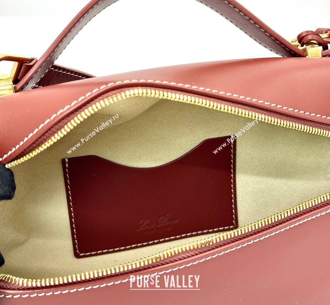 Loro Piana LP Extra Bag L23 in Calfskin Leather Red Brick 2026 FAQ2126 (BF-260408071)