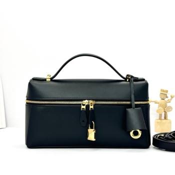 Loro Piana LP Extra Bag L23 in Smooth Leather Black 2026 FAQ2126 (BF-260408072)