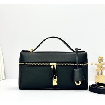 Loro Piana LP Extra Bag L23 in Palm-Grained Leather Black 2026 FAQ2126 (BF-260408073)