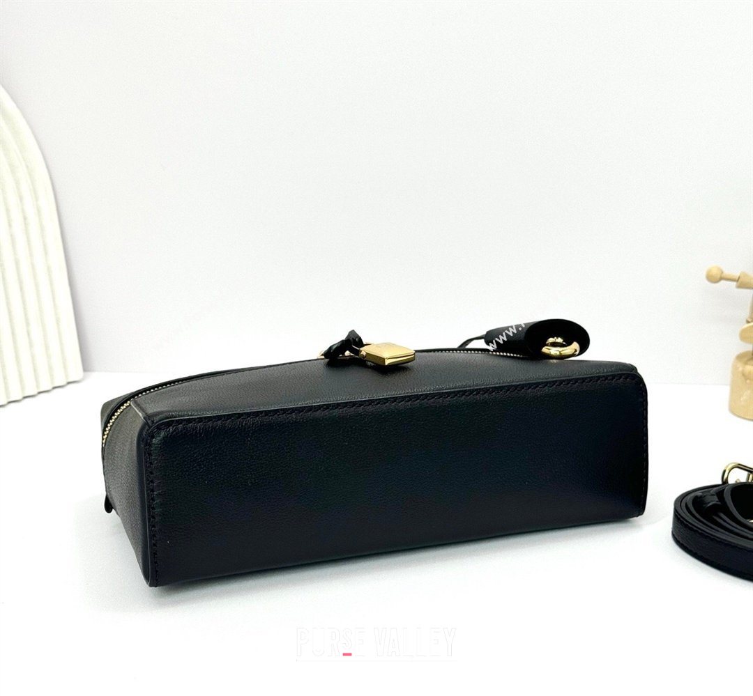 Loro Piana LP Extra Bag L23 in Palm-Grained Leather Black 2026 FAQ2126 (BF-260408073)