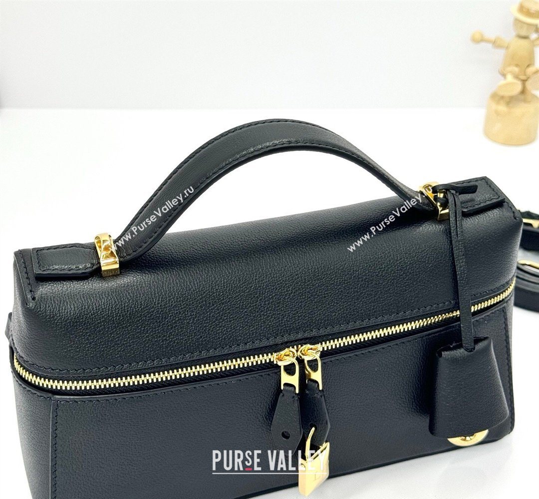 Loro Piana LP Extra Bag L23 in Palm-Grained Leather Black 2026 FAQ2126 (BF-260408073)