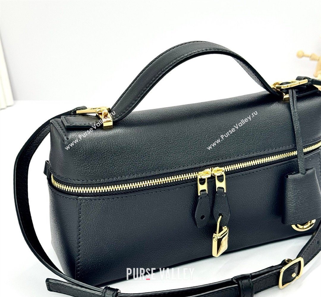 Loro Piana LP Extra Bag L23 in Palm-Grained Leather Black 2026 FAQ2126 (BF-260408073)