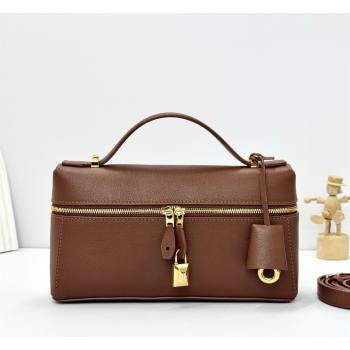 Loro Piana LP Extra Bag L23 in Calfskin Leather Caramel Brown 2026 FAQ2126 (BF-260408075)