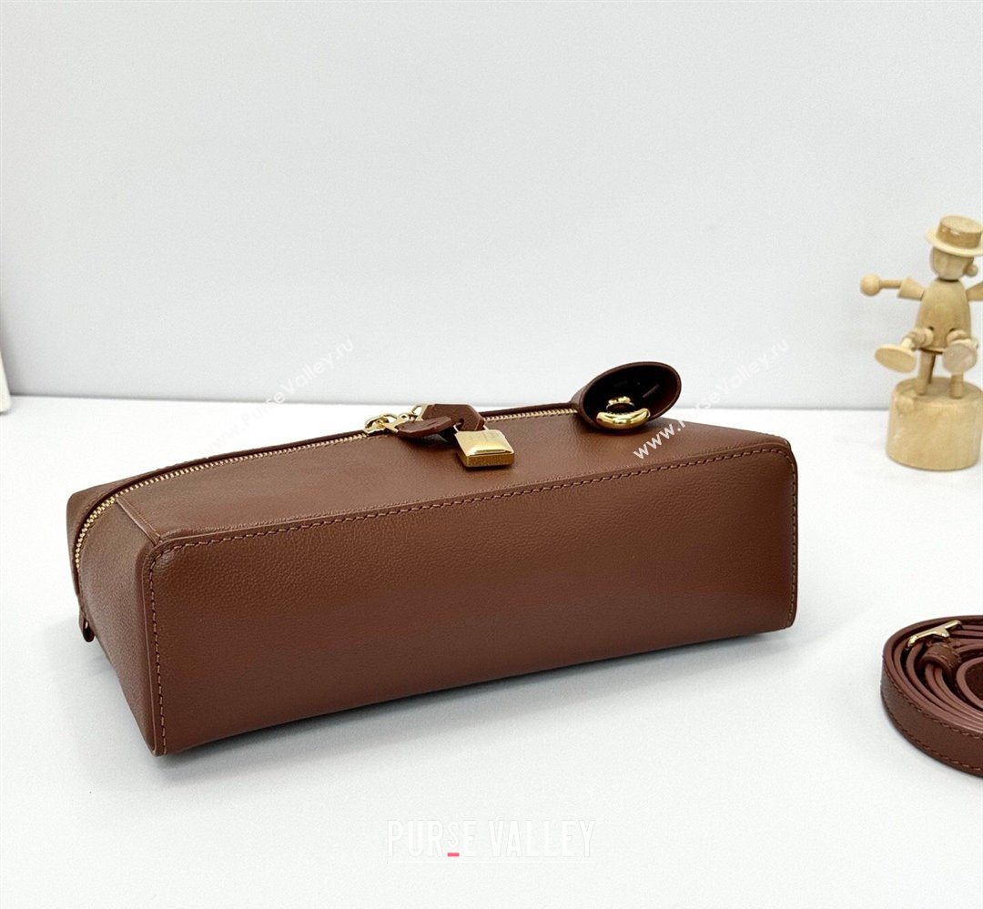 Loro Piana LP Extra Bag L23 in Calfskin Leather Caramel Brown 2026 FAQ2126 (BF-260408075)