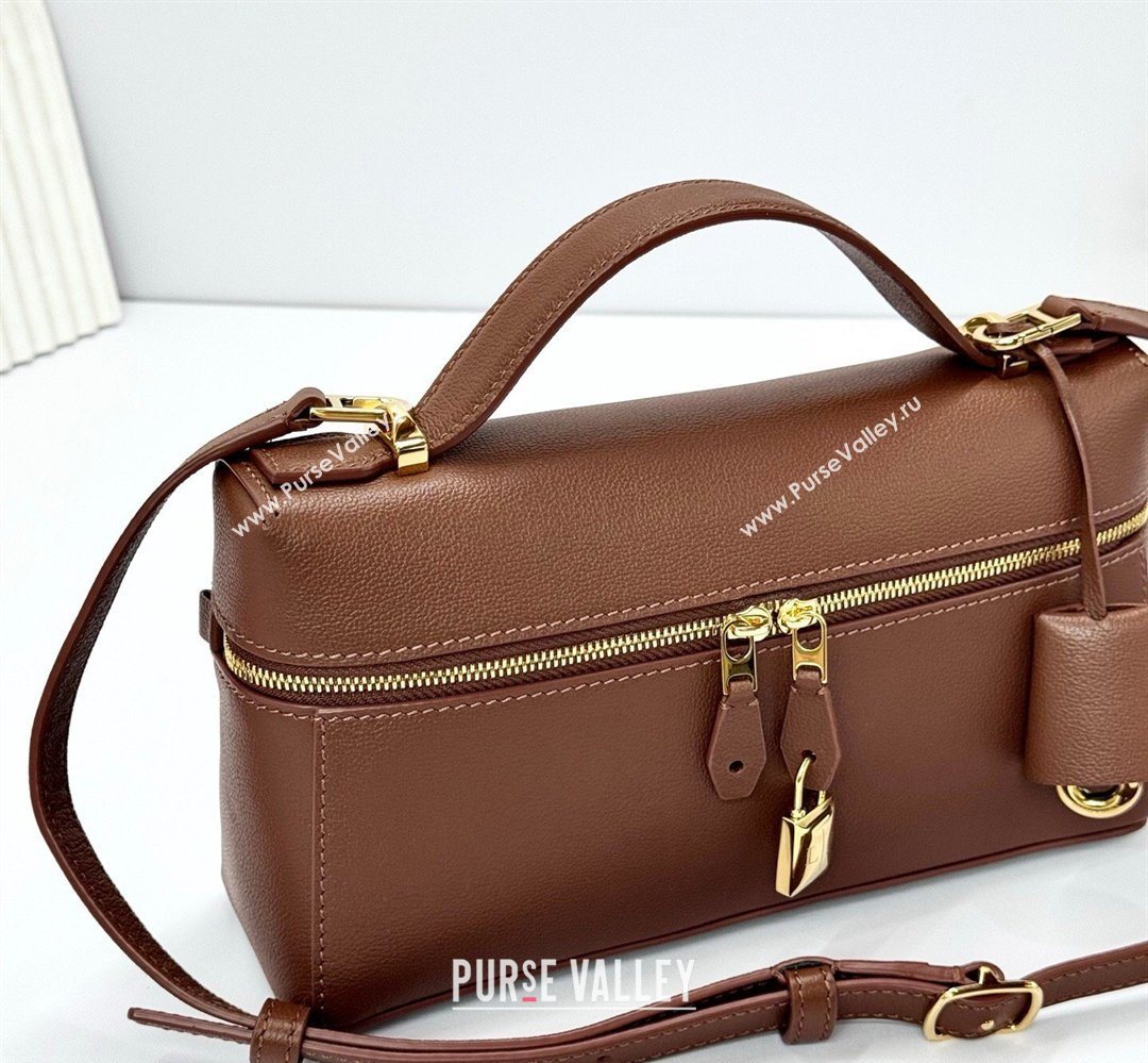 Loro Piana LP Extra Bag L23 in Calfskin Leather Caramel Brown 2026 FAQ2126 (BF-260408075)