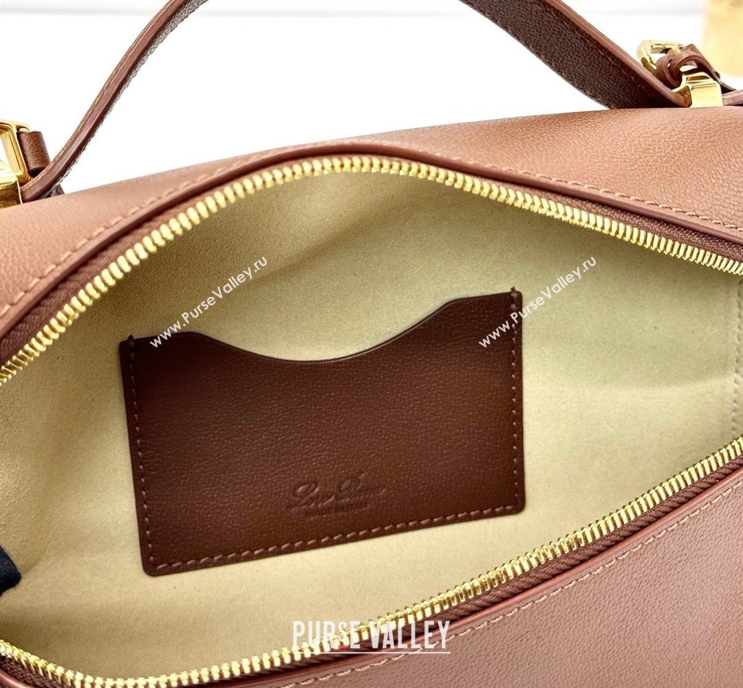 Loro Piana LP Extra Bag L23 in Calfskin Leather Caramel Brown 2026 FAQ2126 (BF-260408075)