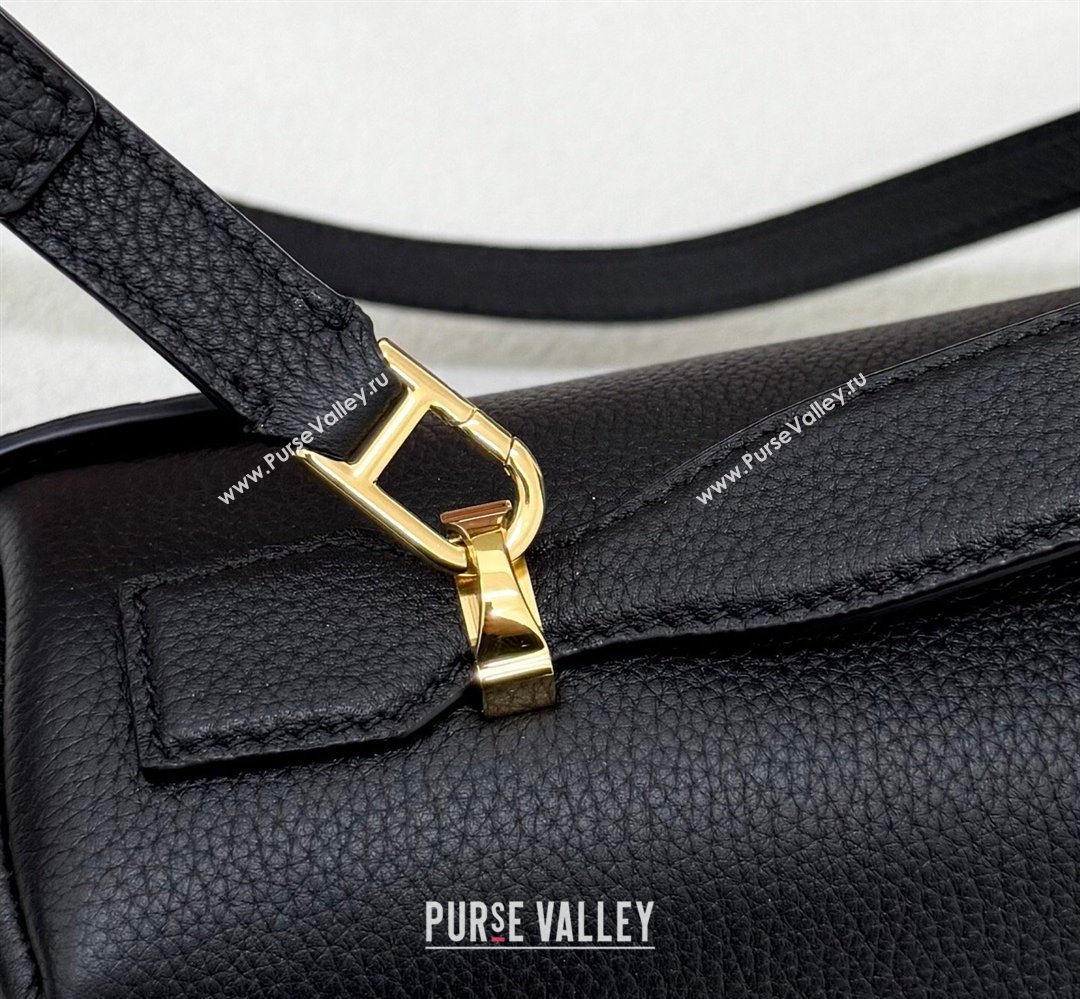 Loro Piana LP Extra Softy Bag L33 in Grained Leather Black 2026 FAQ6591 (MHUI-260408002)