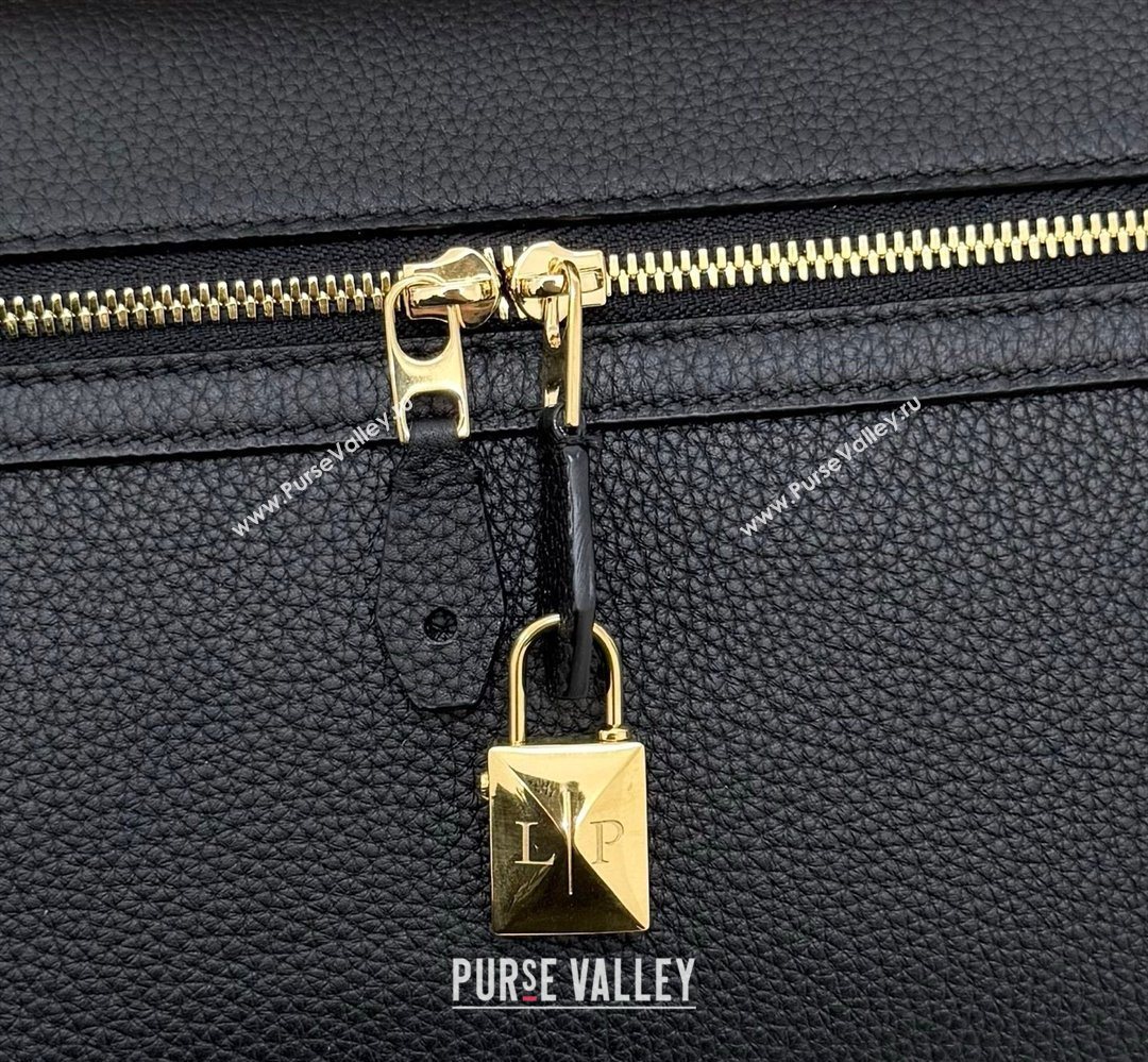Loro Piana LP Extra Softy Bag L33 in Grained Leather Black 2026 FAQ6591 (MHUI-260408002)
