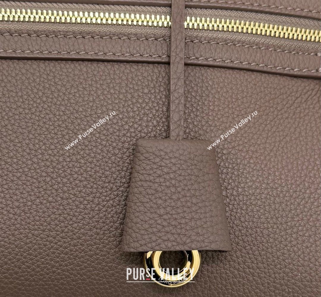 Loro Piana LP Extra Softy Bag L33 in Grained Leather Rock Grey 2026 FAQ6591 (MHUI-260408003)