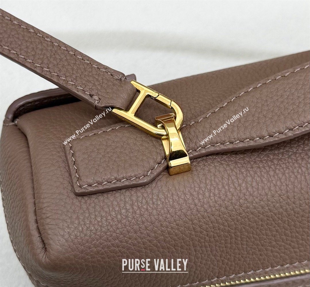 Loro Piana LP Extra Softy Bag L33 in Grained Leather Rock Grey 2026 FAQ6591 (MHUI-260408003)