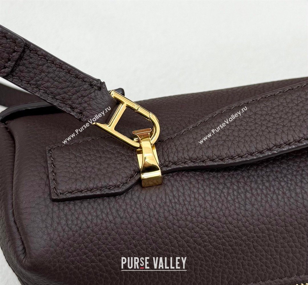 Loro Piana LP Extra Softy Bag L33 in Grained Leather Coffee 2026 FAQ6591 (MHUI-260408004)