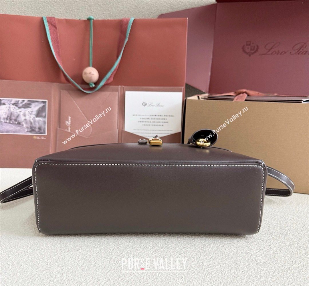 Loro Piana LP Extra Bag L27 in Calfskin Leather Coffee 2026 (YY-260408006)