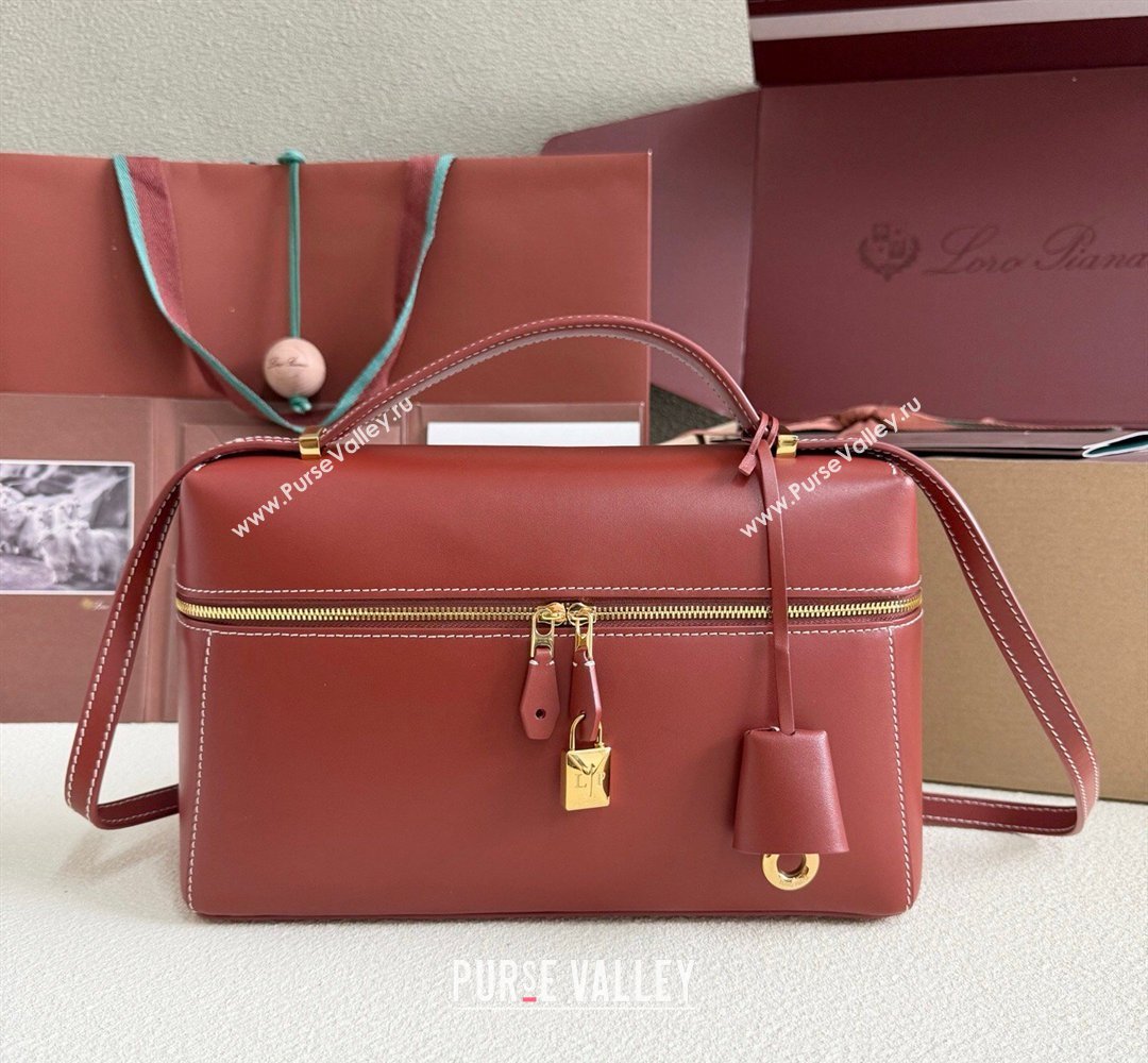 Loro Piana LP Extra Bag L27 in Calfskin Leather Red Brown 2026 (YY-260408010)