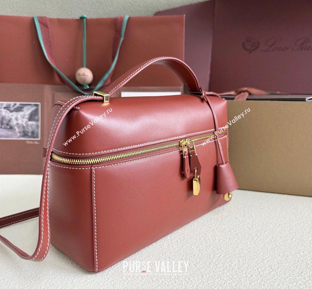 Loro Piana LP Extra Bag L27 in Calfskin Leather Red Brown 2026 (YY-260408010)