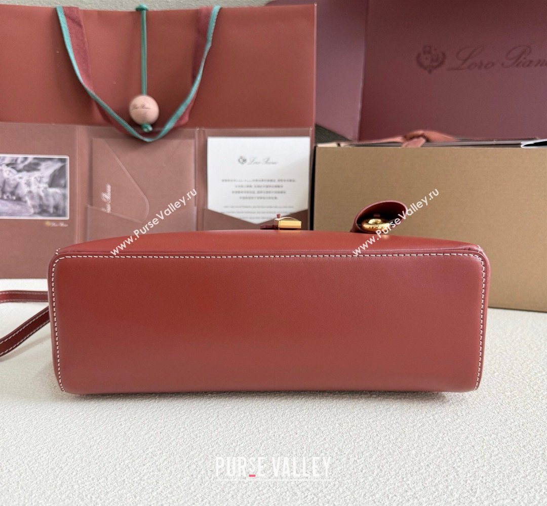 Loro Piana LP Extra Bag L27 in Calfskin Leather Red Brown 2026 (YY-260408010)