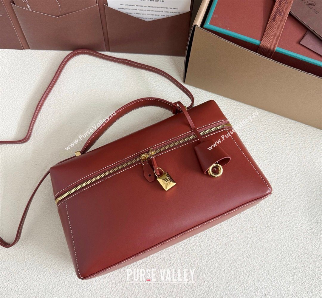 Loro Piana LP Extra Bag L27 in Calfskin Leather Red Brown 2026 (YY-260408010)