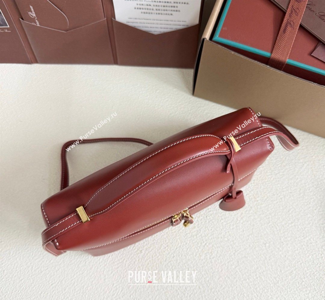 Loro Piana LP Extra Bag L27 in Calfskin Leather Red Brown 2026 (YY-260408010)