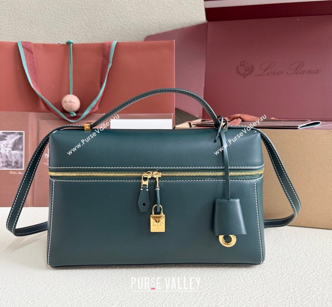 Loro Piana LP Extra Bag L27 in Calfskin Leather Dark Green 2026 (YY-260408011)