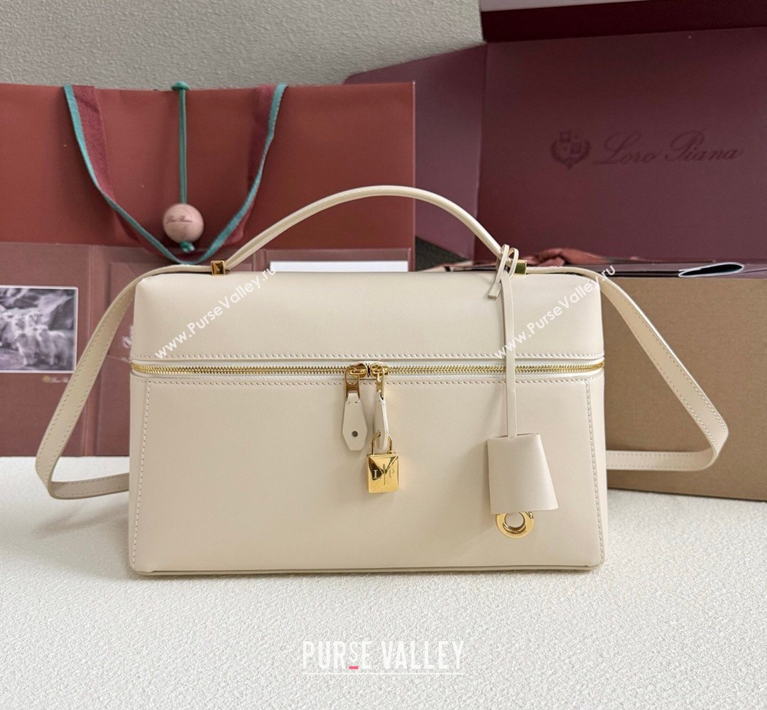 Loro Piana LP Extra Bag L27 in Calfskin Leather White 2026 (YY-260408013)