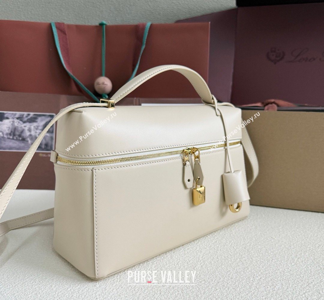 Loro Piana LP Extra Bag L27 in Calfskin Leather White 2026 (YY-260408013)