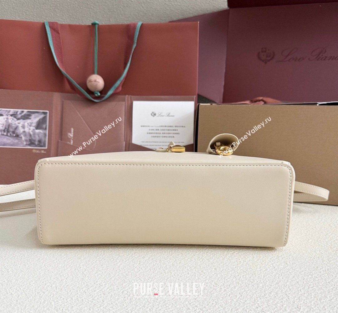 Loro Piana LP Extra Bag L27 in Calfskin Leather White 2026 (YY-260408013)