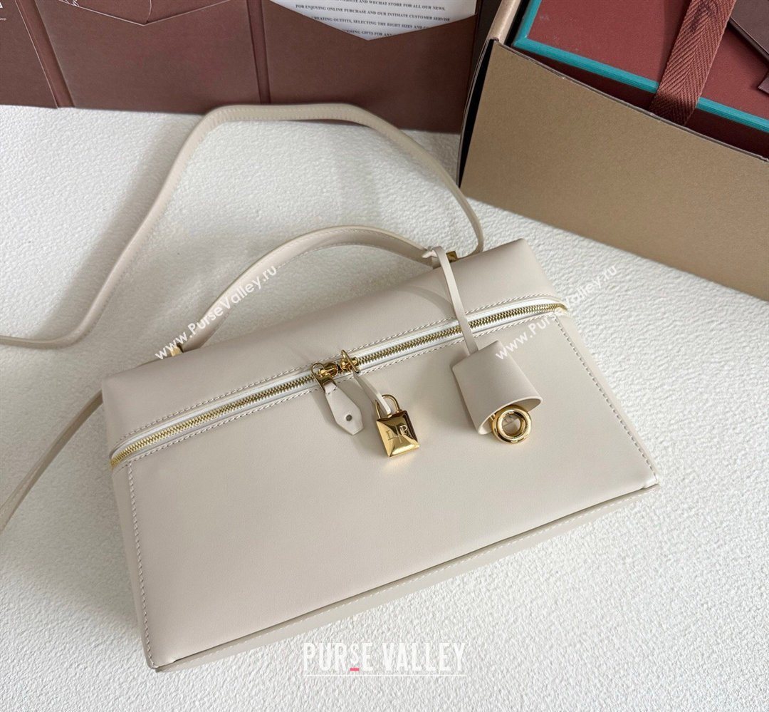 Loro Piana LP Extra Bag L27 in Calfskin Leather White 2026 (YY-260408013)