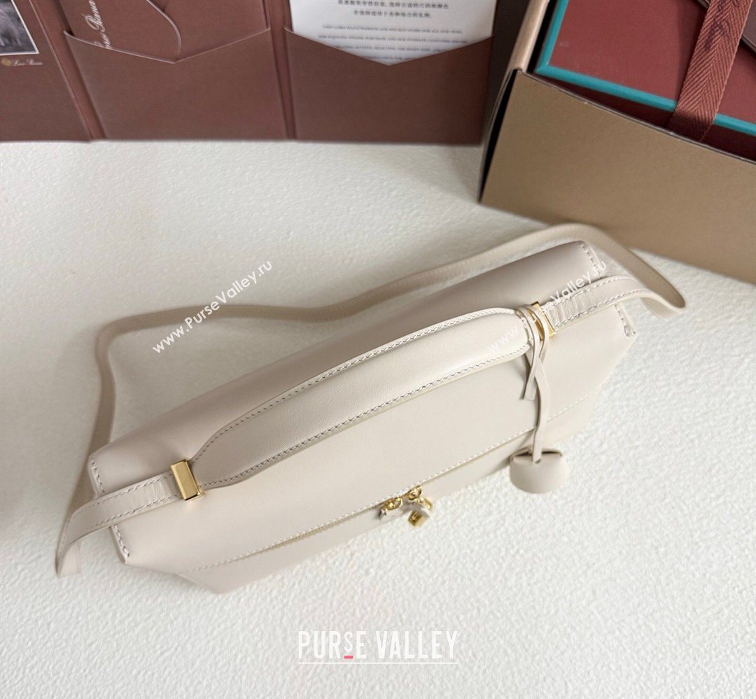 Loro Piana LP Extra Bag L27 in Calfskin Leather White 2026 (YY-260408013)