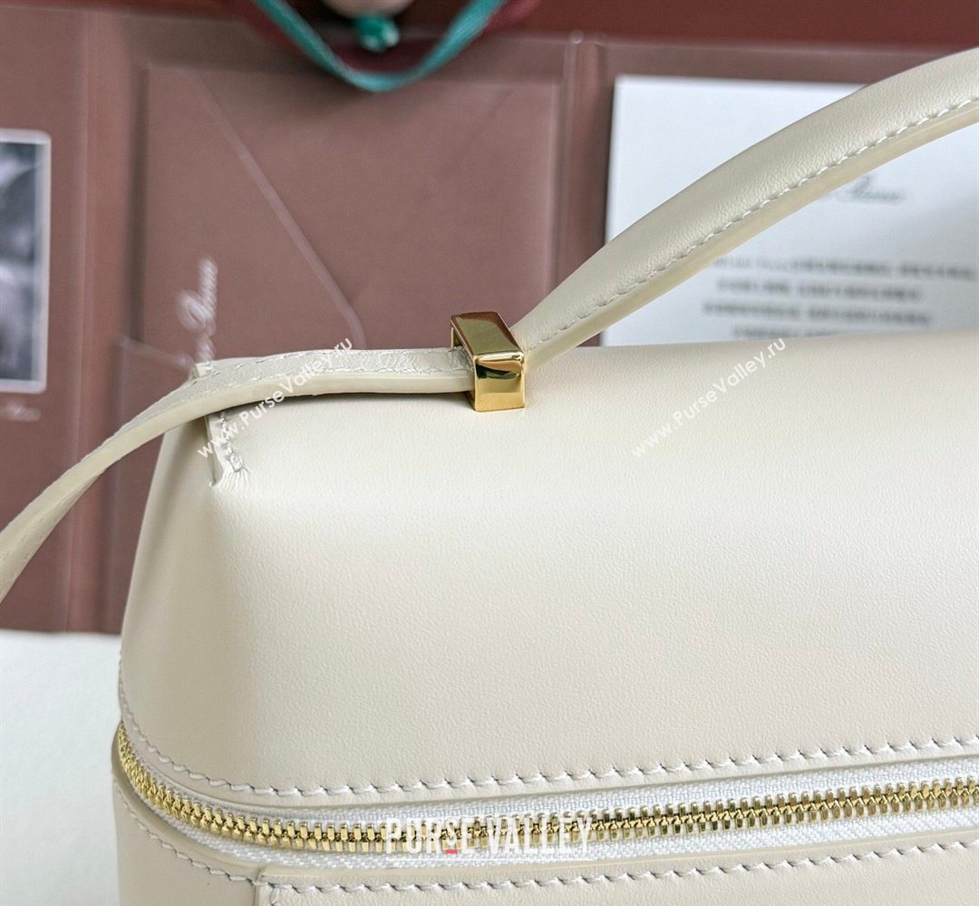 Loro Piana LP Extra Bag L27 in Calfskin Leather White 2026 (YY-260408013)