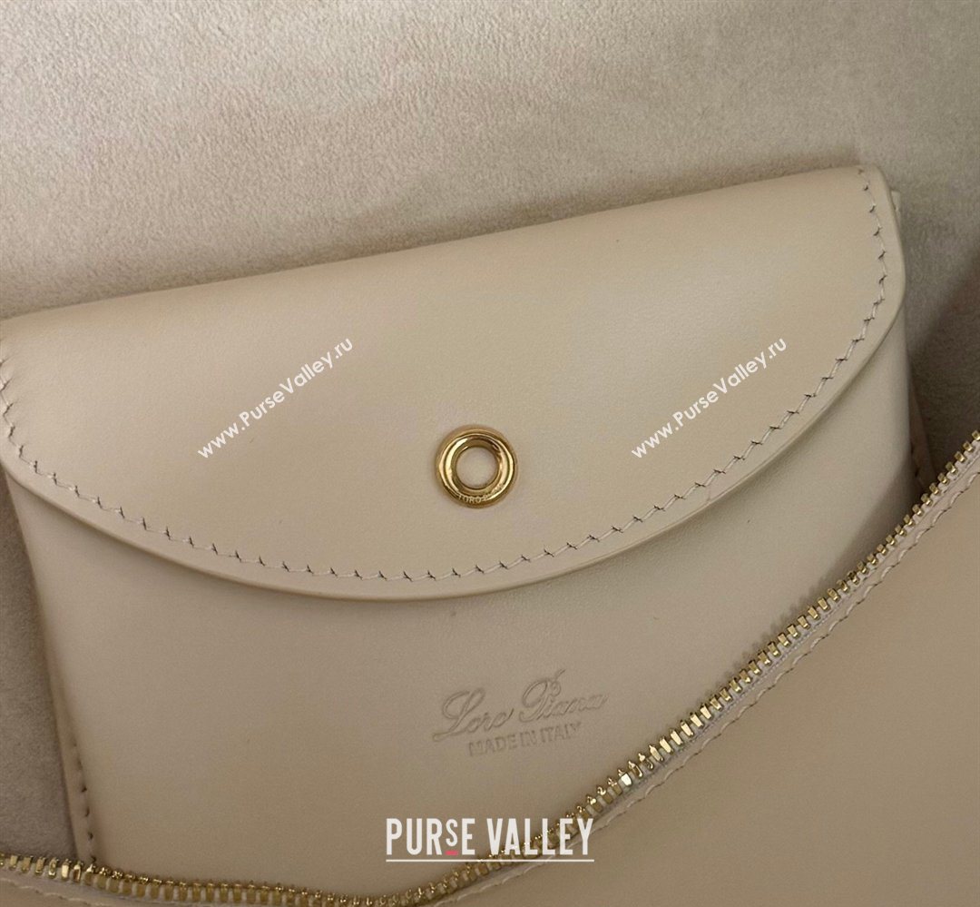 Loro Piana LP Extra Bag L27 in Calfskin Leather White 2026 (YY-260408013)