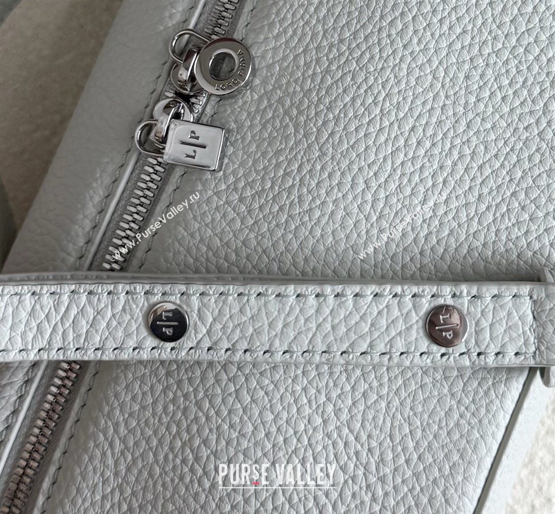 Loro Piana LP Extra Pocket Pouch L19 in Grained Leather Pale Blue 2026 FAI8393 (YY-260408043)