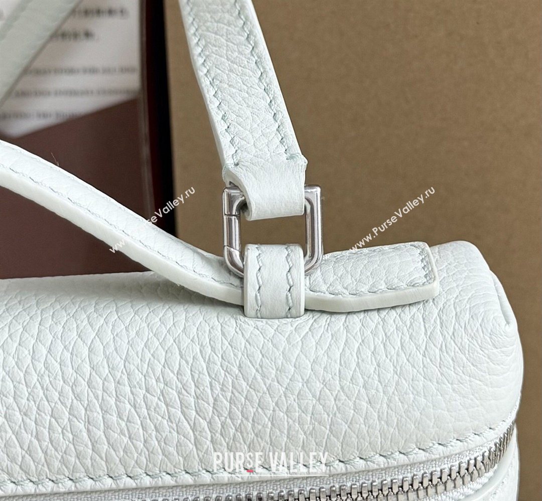 Loro Piana LP Extra Pocket Pouch L19 in Grained Leather Pale Blue 2026 FAI8393 (YY-260408043)