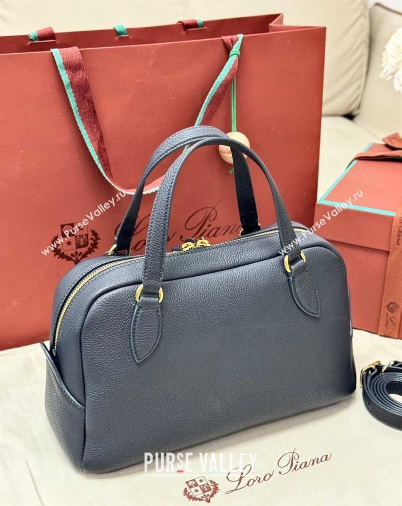 Loro Piana LP Small Needle bag in Grained Leather Dark Royal Blue 2026 (BF-260408084)