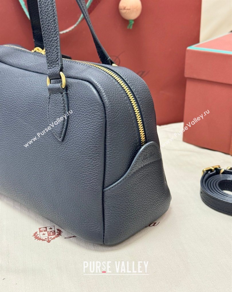 Loro Piana LP Small Needle bag in Grained Leather Dark Royal Blue 2026 (BF-260408084)