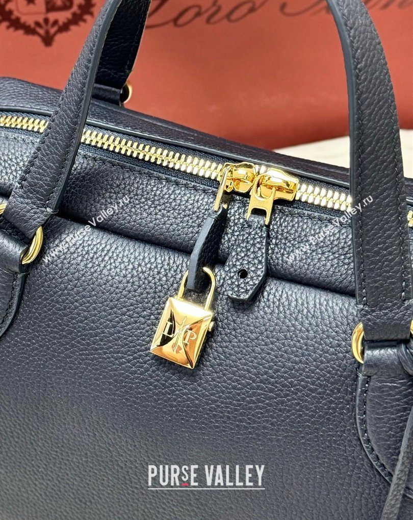 Loro Piana LP Small Needle bag in Grained Leather Dark Royal Blue 2026 (BF-260408084)
