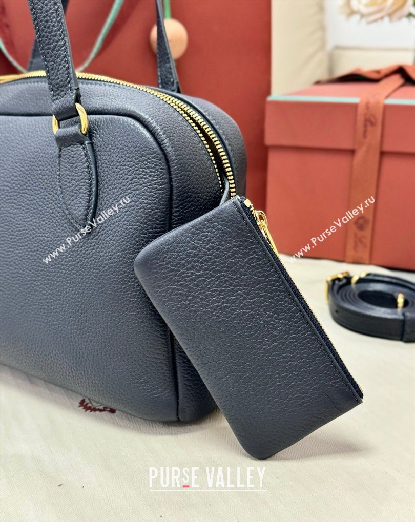 Loro Piana LP Small Needle bag in Grained Leather Dark Royal Blue 2026 (BF-260408084)