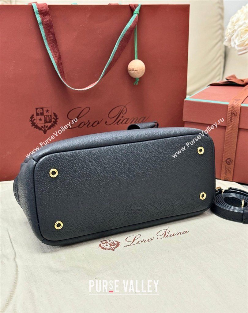 Loro Piana LP Small Needle bag in Grained Leather Dark Royal Blue 2026 (BF-260408084)
