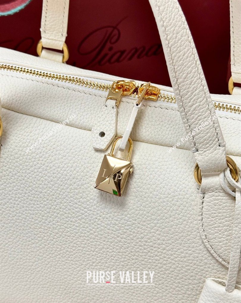 Loro Piana LP Small Needle bag in Grained Leather Whisper White 2026 (BF-260408077)