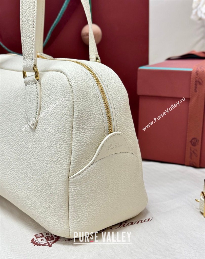 Loro Piana LP Small Needle bag in Grained Leather Whisper White 2026 (BF-260408077)
