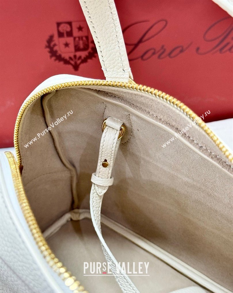 Loro Piana LP Small Needle bag in Grained Leather Whisper White 2026 (BF-260408077)