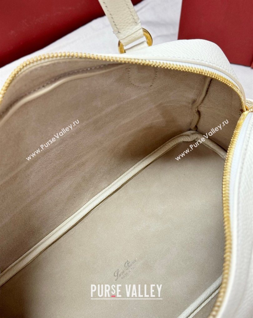 Loro Piana LP Small Needle bag in Grained Leather Whisper White 2026 (BF-260408077)