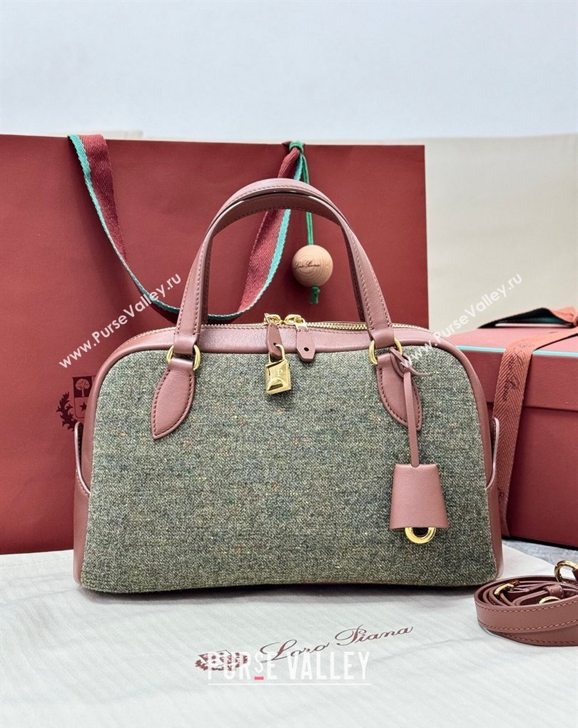 Loro Piana LP Small Needle bag in Cashmere Blend and Leather Caramel/Sage 2026 (BF-260408076)