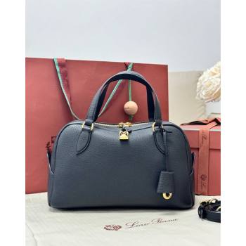 Loro Piana LP Small Needle bag in Grained Leather Black 2026 (BF-260408078)