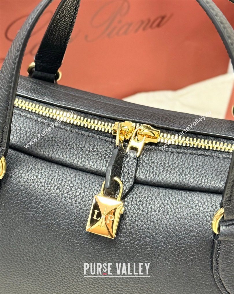 Loro Piana LP Small Needle bag in Grained Leather Black 2026 (BF-260408078)