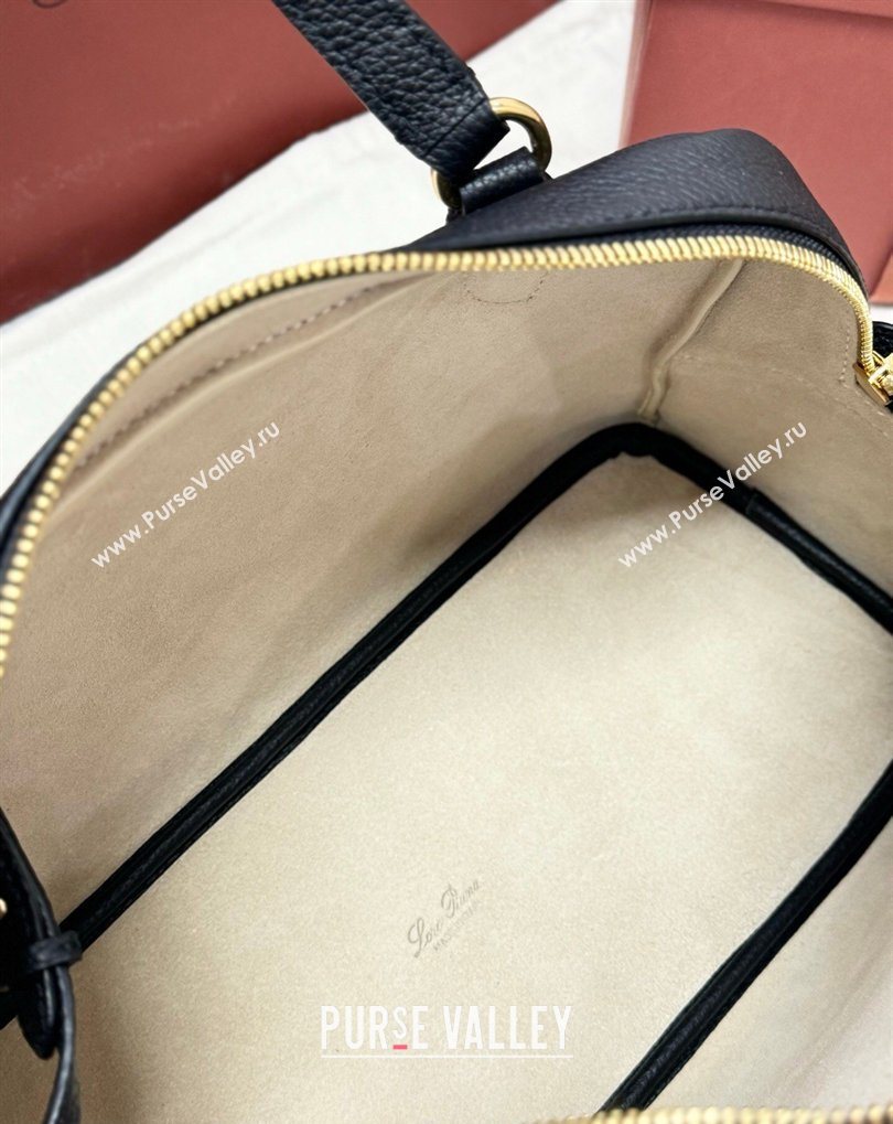 Loro Piana LP Small Needle bag in Grained Leather Black 2026 (BF-260408078)