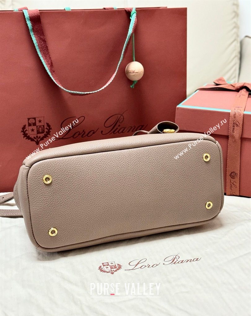 Loro Piana LP Small Needle bag in Grained Leather Rock Grey 2026 (BF-260408079)