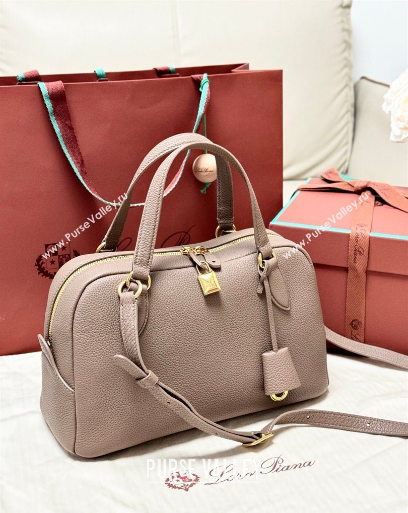 Loro Piana LP Small Needle bag in Grained Leather Rock Grey 2026 (BF-260408079)