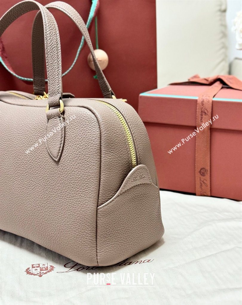 Loro Piana LP Small Needle bag in Grained Leather Rock Grey 2026 (BF-260408079)