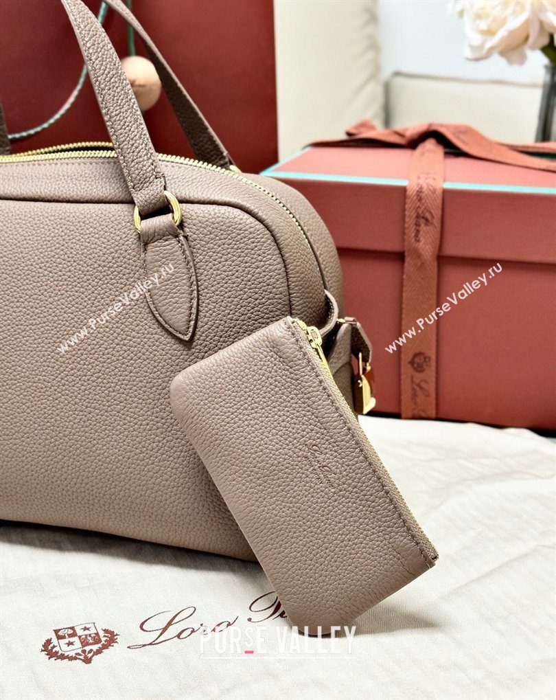 Loro Piana LP Small Needle bag in Grained Leather Rock Grey 2026 (BF-260408079)