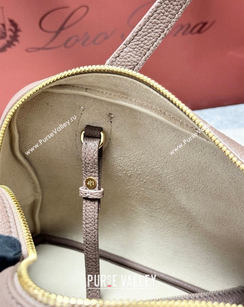 Loro Piana LP Small Needle bag in Grained Leather Rock Grey 2026 (BF-260408079)