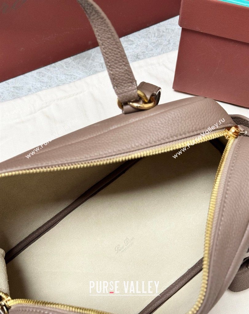 Loro Piana LP Small Needle bag in Grained Leather Rock Grey 2026 (BF-260408079)